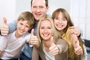 Happy Family With Geothermal Heat Pump