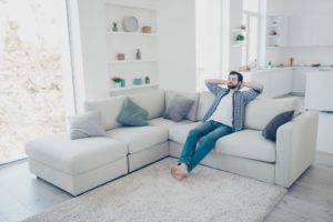 Man Enjoying Healthy Indoor Air Quality